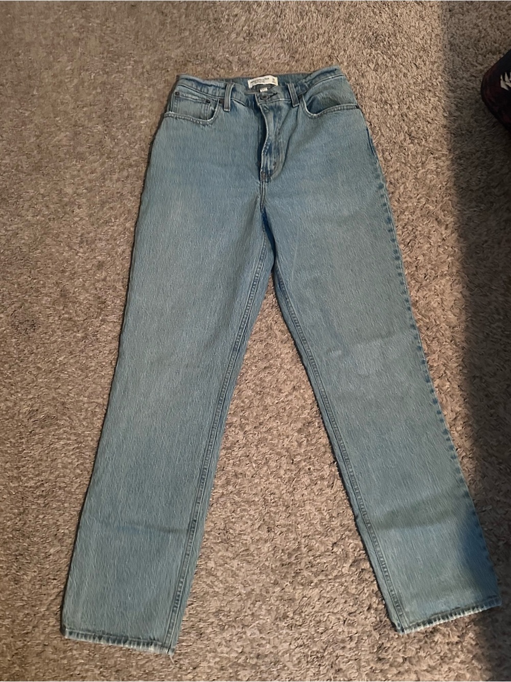 Abercrombie & Fitch Light Blue Straight-Leg Women’s Jeans